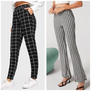NWOT 2 Pairs SHEIN Black & White Stretchy Pull-On Pants
